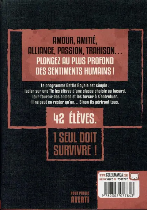Verso de l'album Battle Royale Ultimate Edition 7