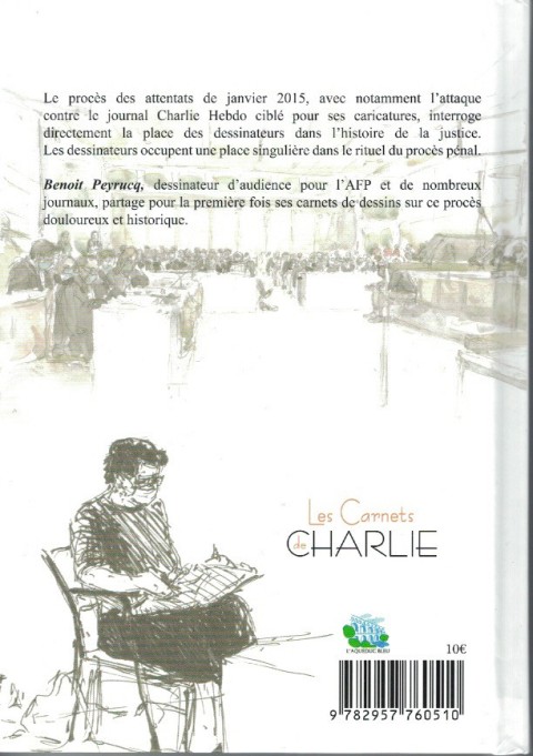 Verso de l'album Les carnets de Charlie