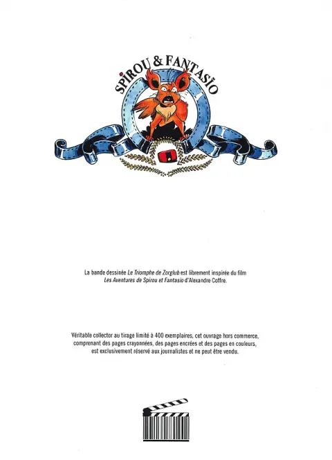 Verso de l'album Spirou et Fantasio - Une aventure de... / Le Spirou de... Le triomphe de Zorglub