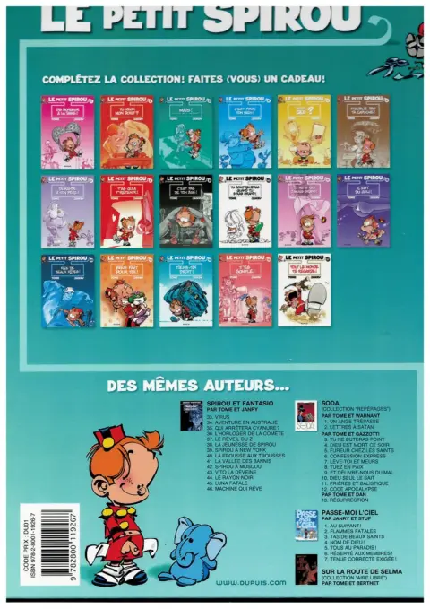 Verso de l'album Le Petit Spirou Tome 3 Mais ! Qu'est-ce que tu fabriques ?