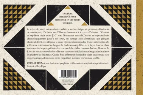 Verso de l'album Le livre des morts extraordinaires