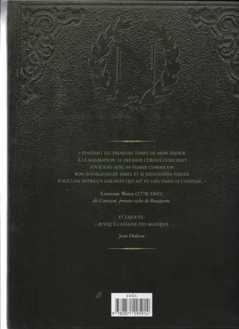Verso de l'album Double masque Tome 1 La Torpille