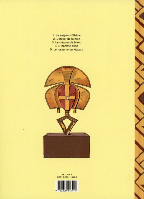 Verso de l'album Les aventures de Jimmy Tousseul Tome 1 Le serpend d'ébène