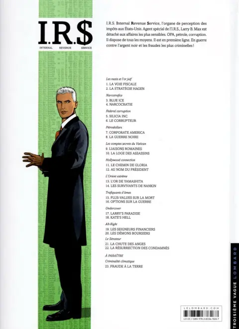 Verso de l'album I.R.$. Tome 22 La résurrection des condamnés