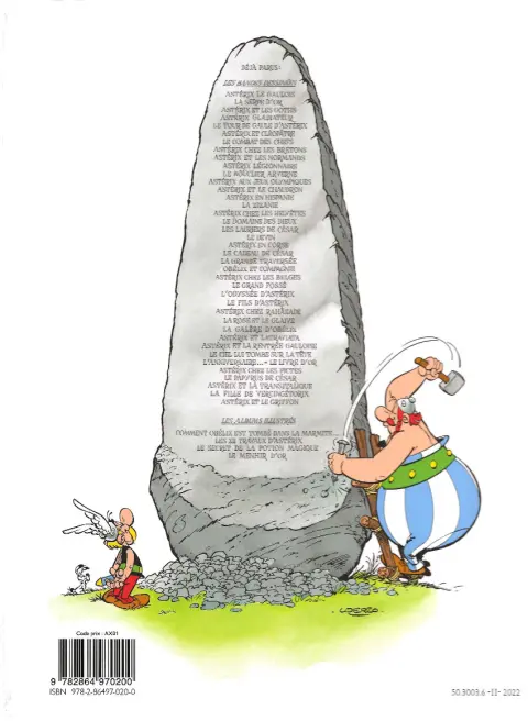 Verso de l'album Astérix Tome 28 Astérix chez Rahàzade