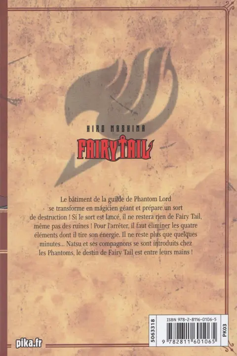 Verso de l'album Fairy Tail 8