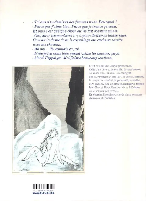 Verso de l'album Mon papa dessine des femmes nues