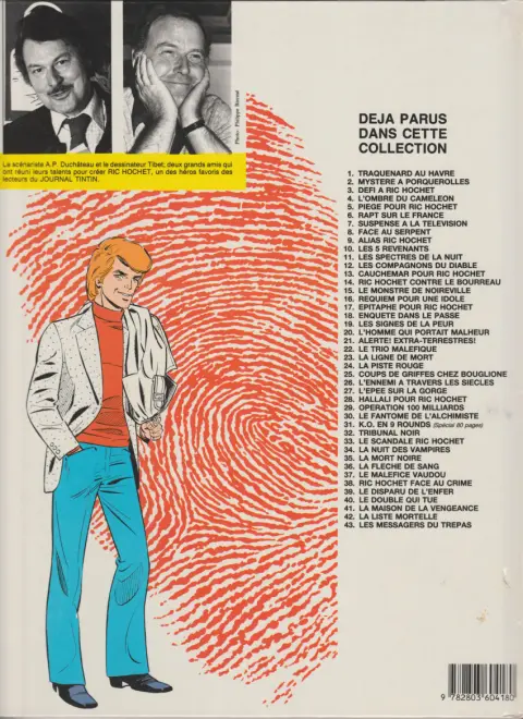 Verso de l'album Ric Hochet Tome 37 Le maléfice vaudou