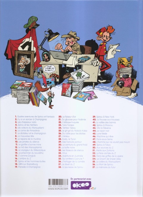 Verso de l'album Spirou et Fantasio Tome 13 Le voyageur du mésozoïque