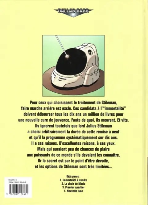 Verso de l'album Dallas Barr Tome 4 Nouvelle lune