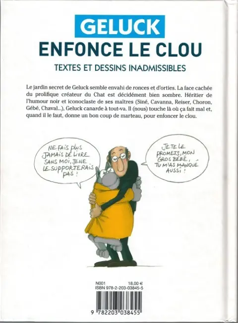 Verso de l'album Geluck enfonce le clou