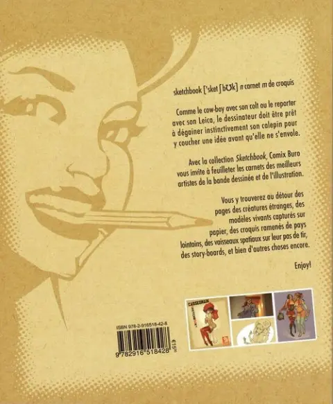 Verso de l'album Sketchbook - Comix Buro Sketchbook Cassegrain #3