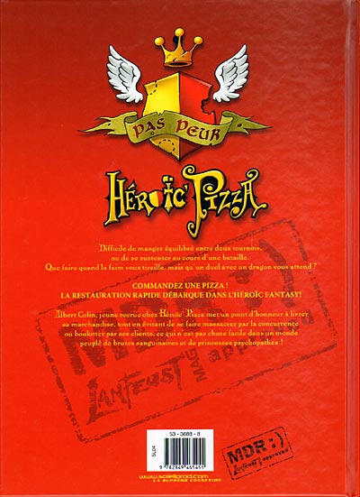 Verso de l'album Héroïc' Pizza Tome 1 Pepperoni power