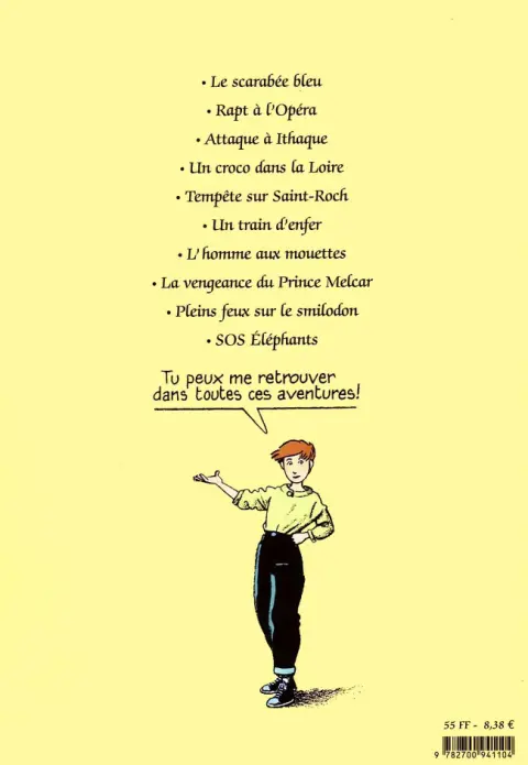 Verso de l'album Marion Duval Tome 10 S.O.S. Éléphants