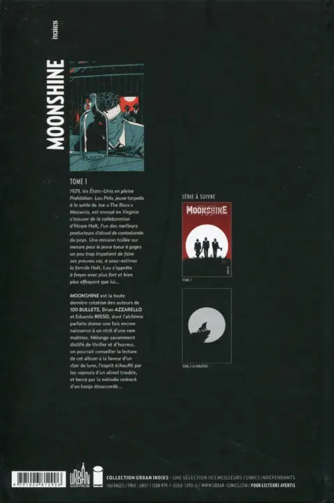 Verso de l'album Moonshine Tome 1