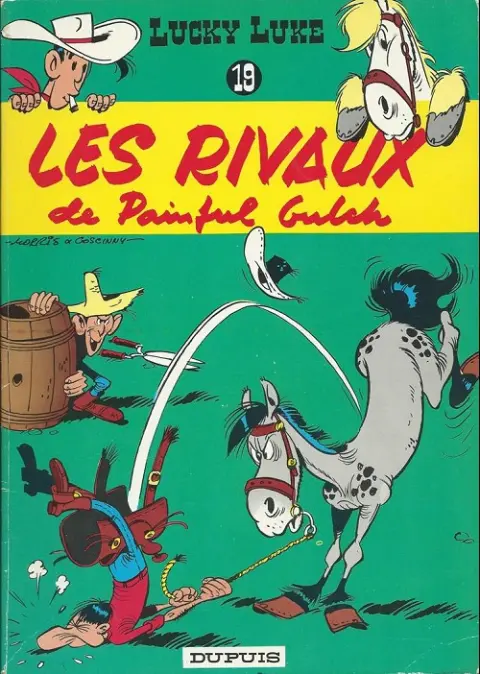 Couverture de l'album Lucky Luke Tome 19 Les rivaux de Painful Gulch