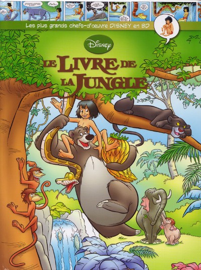 Couverture de l'album Les plus grands chefs-d'œuvre Disney en BD Tome 4 Le Livre de la Jungle