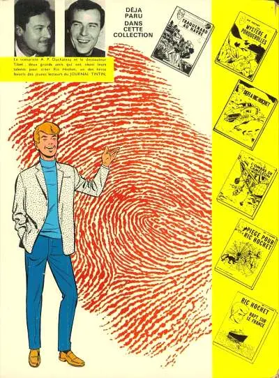 Verso de l'album Ric Hochet Tome 7 Suspense à la télévision