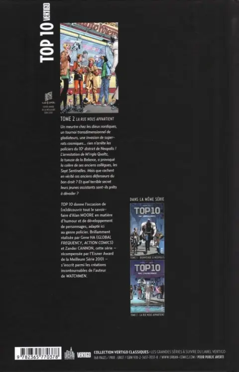 Verso de l'album Top 10 Urban Comics Tome 2 La rue nous appartient