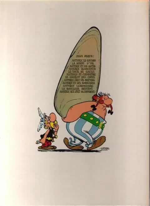 Verso de l'album Astérix Tome 4 Astérix gladiateur
