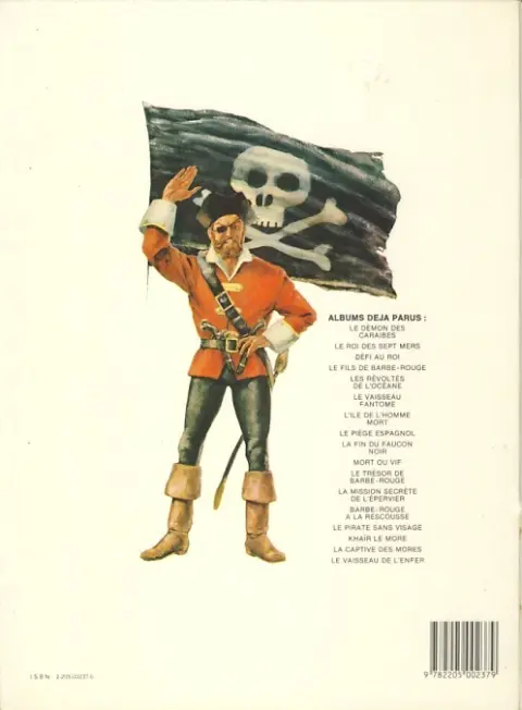 Verso de l'album Barbe-Rouge Tome 7 L'île de l'homme mort