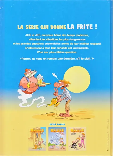 Verso de l'album Les Blagues belges Tome 3 Dites-le avec des frites !