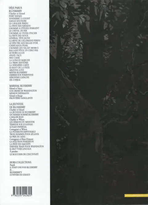 Verso de l'album La Jeunesse de Blueberry Tome 9 Le prix du sang