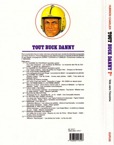 Verso de l'album Tout Buck Danny Tome 7 Vols vers l'inconnu