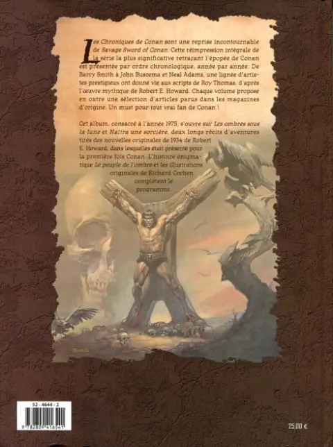 Verso de l'album Les Chroniques de Conan Tome 2 1975