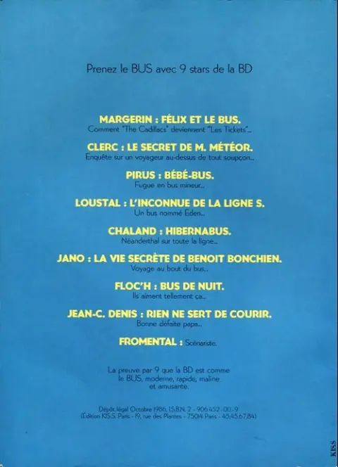 Verso de l'album Félix et le bus CGEA