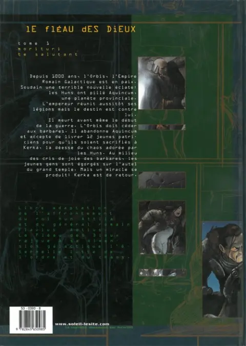 Verso de l'album Le Fléau des dieux Tome 1 Morituri te salutant