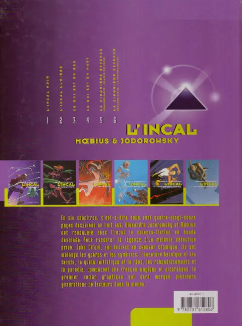 Verso de l'album L'Incal Tome 2 L'Incal Lumière