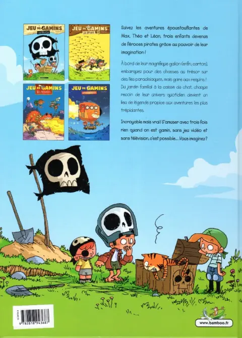 Verso de l'album Jeu de gamins Tome 1 Les pirates