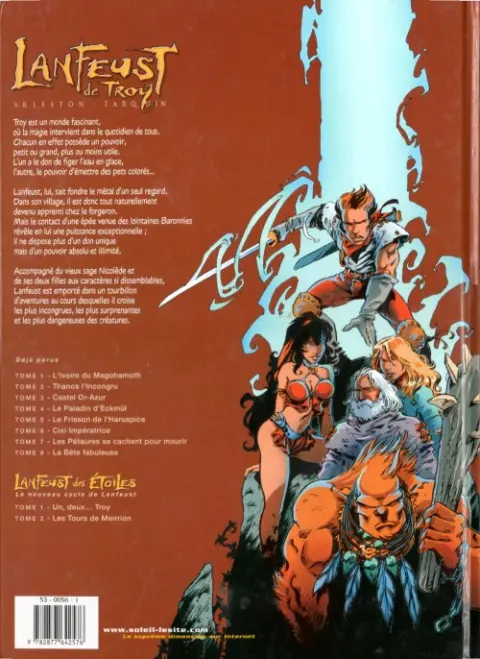 Verso de l'album Lanfeust de Troy Tome 1 L'Ivoire du Magohamoth