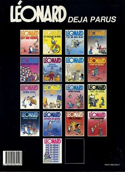 Verso de l'album Léonard Tome 5 Génie à toute heure