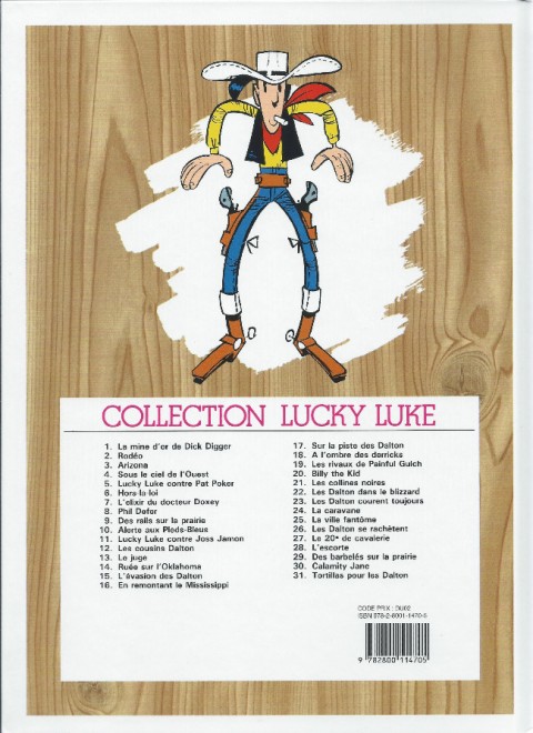 Verso de l'album Lucky Luke Tome 8 Phil Defer