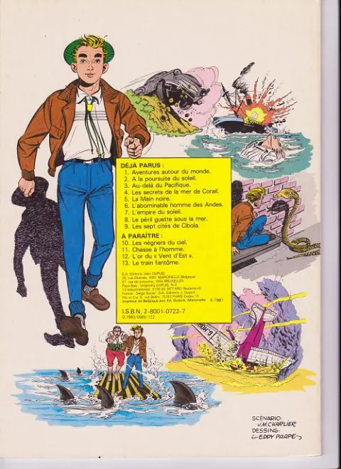 Verso de l'album Marc Dacier Couleurs Tome 5 La Main Noire