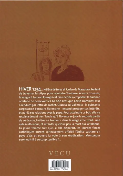 Verso de l'album Mémoire de Cendres Tome 8 Le printemps des assassins
