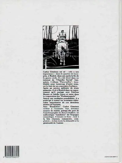 Verso de l'album Bandolero Juan Caballero
