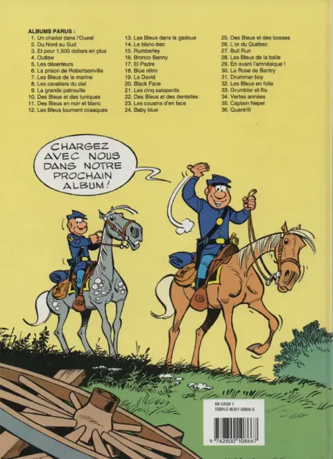 Verso de l'album Les Tuniques Bleues Tome 9 La grande patrouille