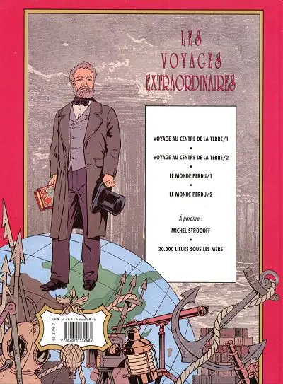 Verso de l'album Jules Verne - Voyage au centre de la Terre Tome 1