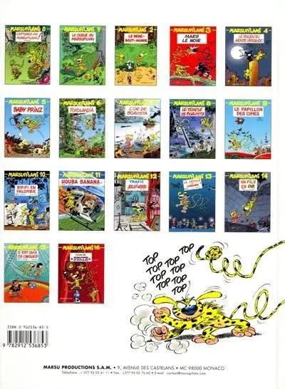 Verso de l'album Marsupilami Tome 16 Tous en piste