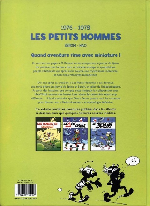 Verso de l'album Les Petits hommes Intégrale 1976-1978