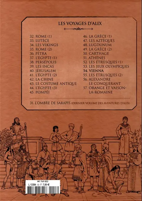 Verso de l'album Alix La collection Tome 54 Les voyages d'Alix - Vienna