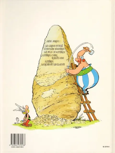 Verso de l'album Astérix Tome 29 La rose et le glaive