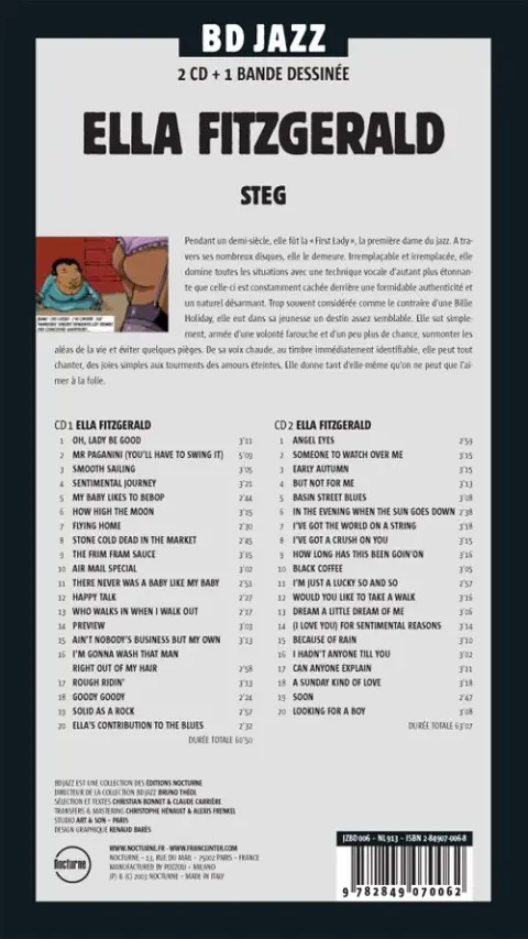 Verso de l'album BD Jazz Ella Fitzgerald