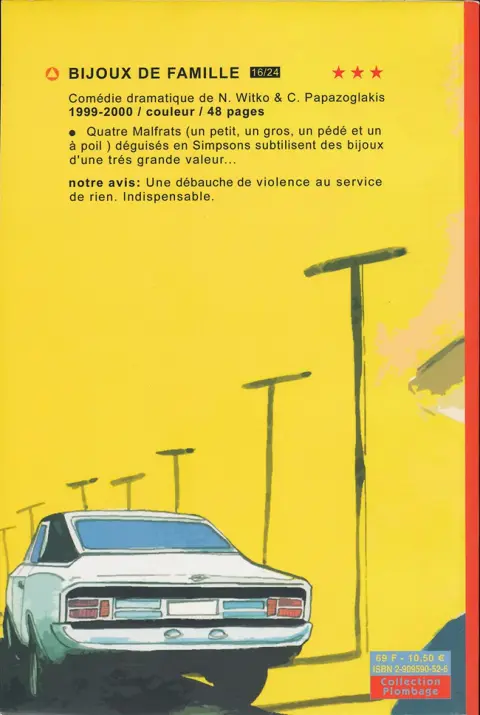 Verso de l'album Les Bijoux de famille Tome 1