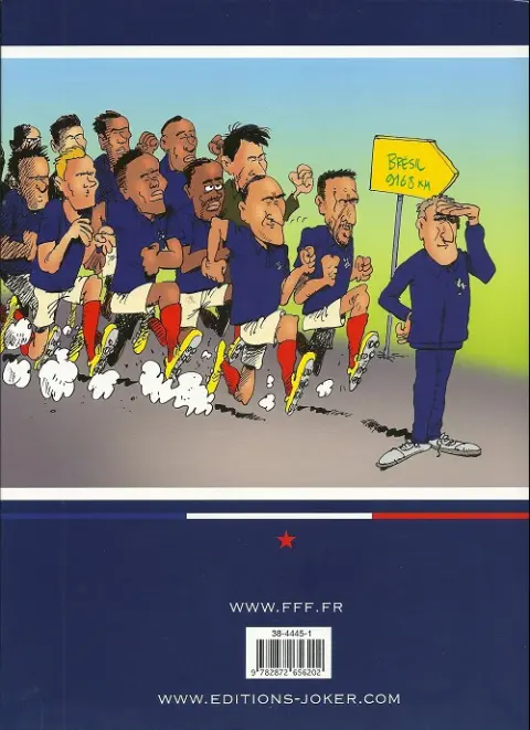 Verso de l'album Les Bleus Destination Brésil