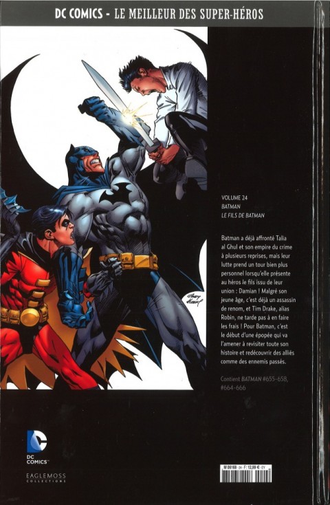 Verso de l'album DC Comics - Le Meilleur des Super-Héros Volume 24 Batman - Le Fils de Batman