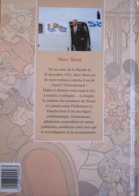 Verso de l'album Les Aventures de Néron et Co Bon anniversaire, Marc Sleen !